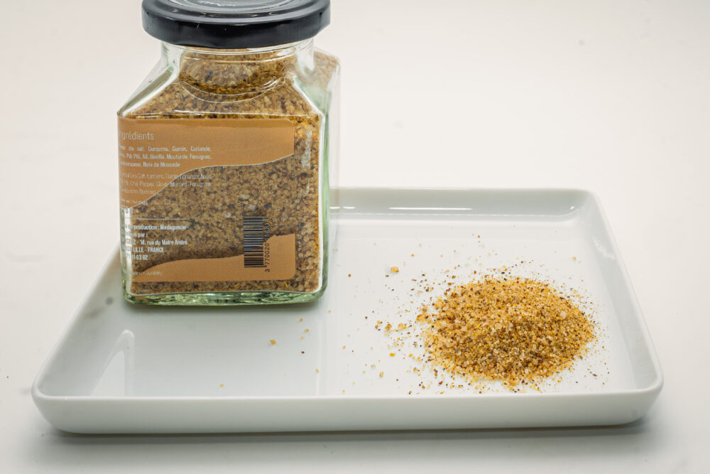 fleur de sel au curry 13 épices de Spyceez bonne qualité vue de dos